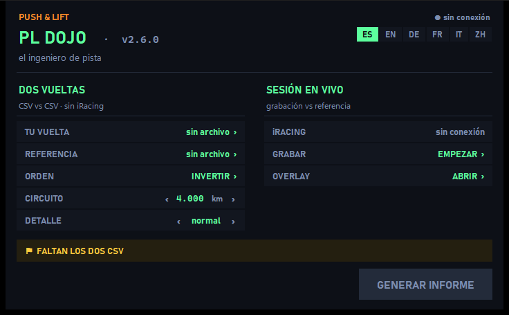PL DOJO comparando dos vueltas y calculando el tiempo potencial